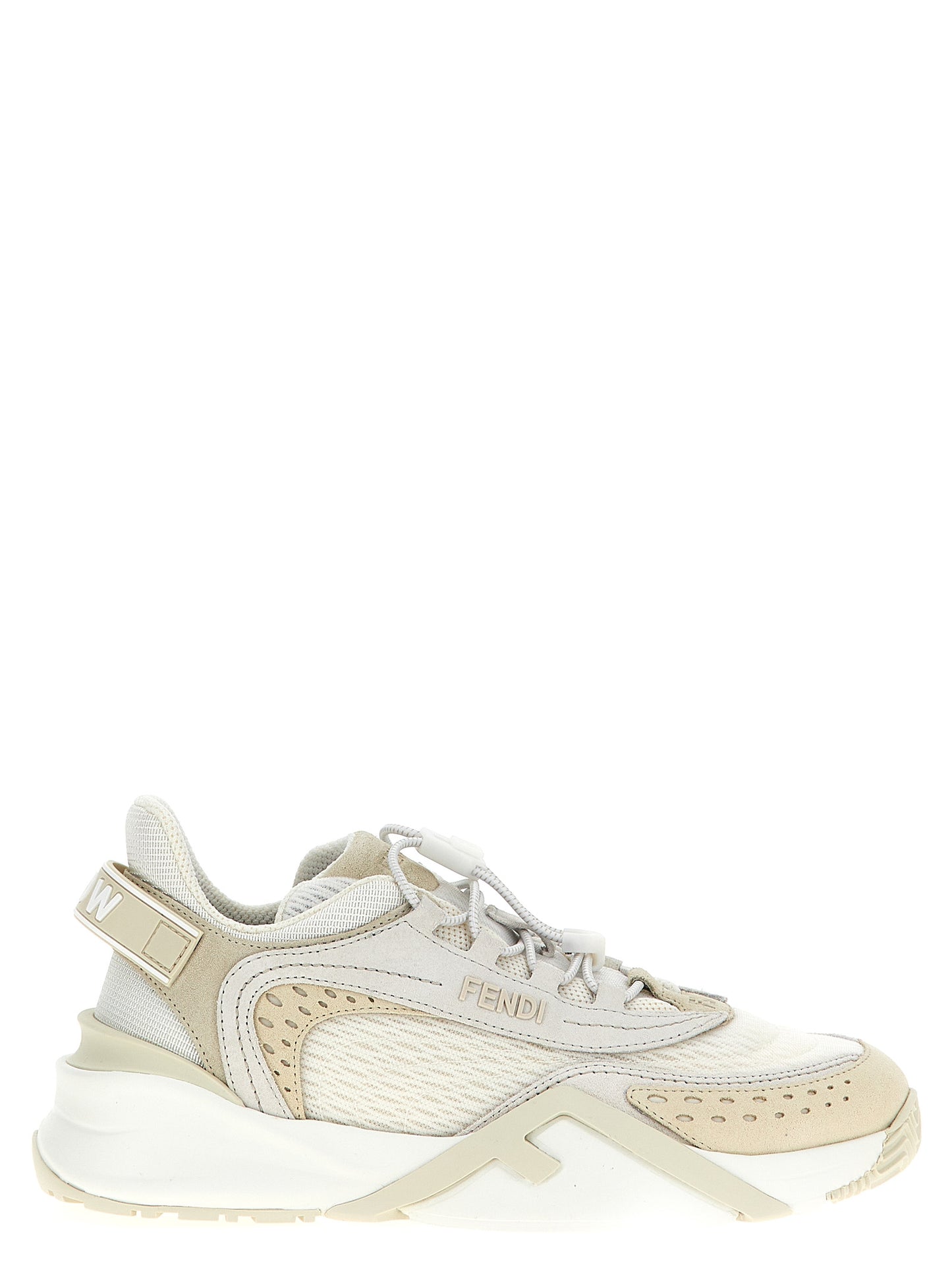 Fendi White Polyester Athletic Sneakers