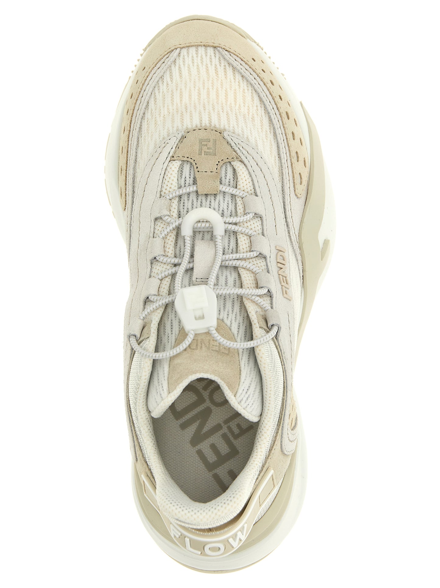 Fendi White Polyester Athletic Sneakers