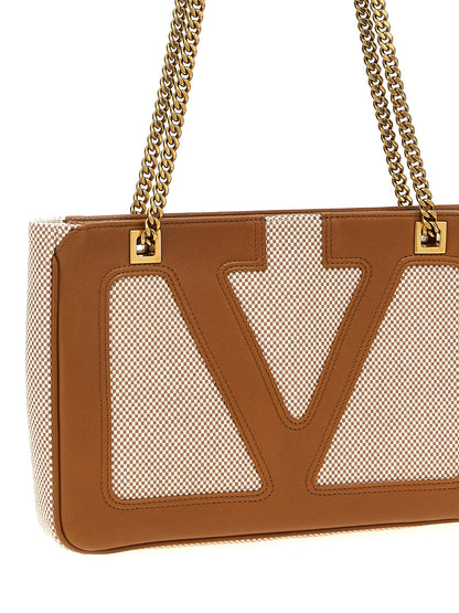 Valentino Garavani Beige Cotton Tote Bag