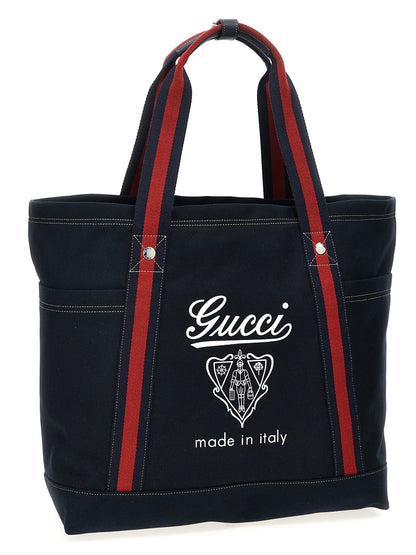 Gucci Blue Cotton Tote Bag