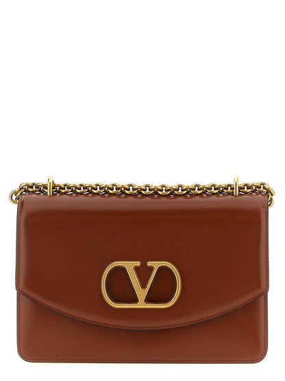 Valentino Garavani Brown Calfskin Shoulder Bag