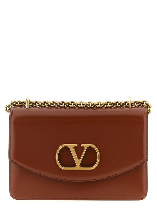 Valentino Garavani Brown Calfskin Shoulder Bag
