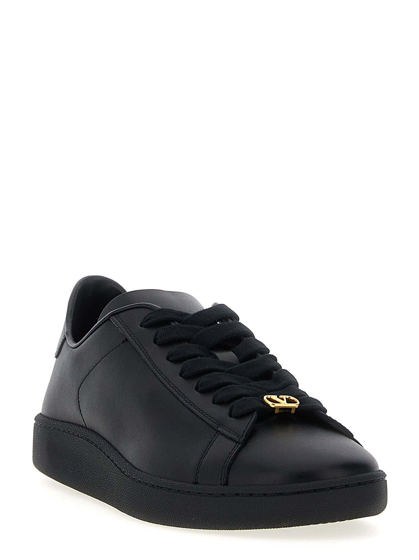 Valentino Garavani Black Calfskin Low Top Sneakers