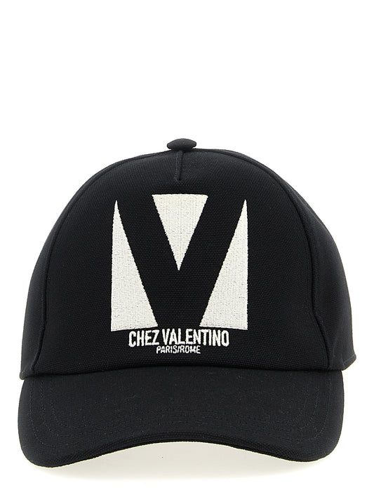 Valentino Garavani Black Cotton Cap (Baseball Hat)