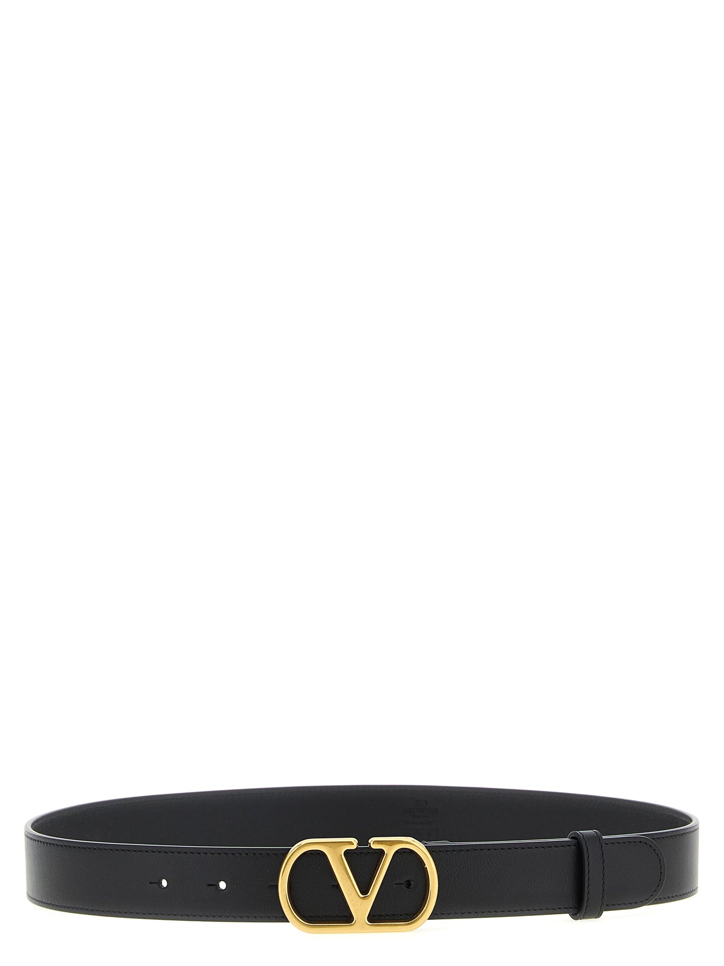 Valentino Garavani Black Calfskin Regular Belt