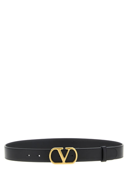 Valentino Garavani Black Calfskin Regular Belt