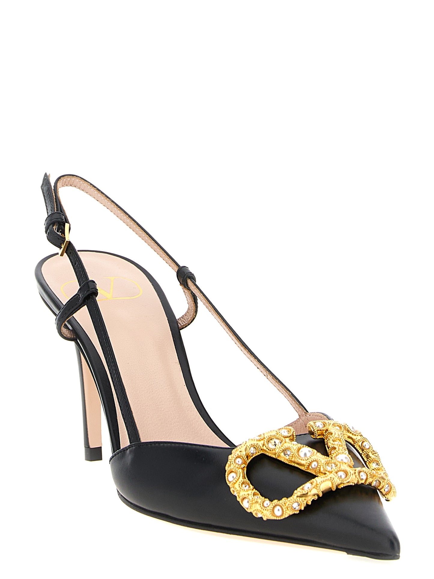 Valentino Garavani Black Calfskin High Heel Pumps