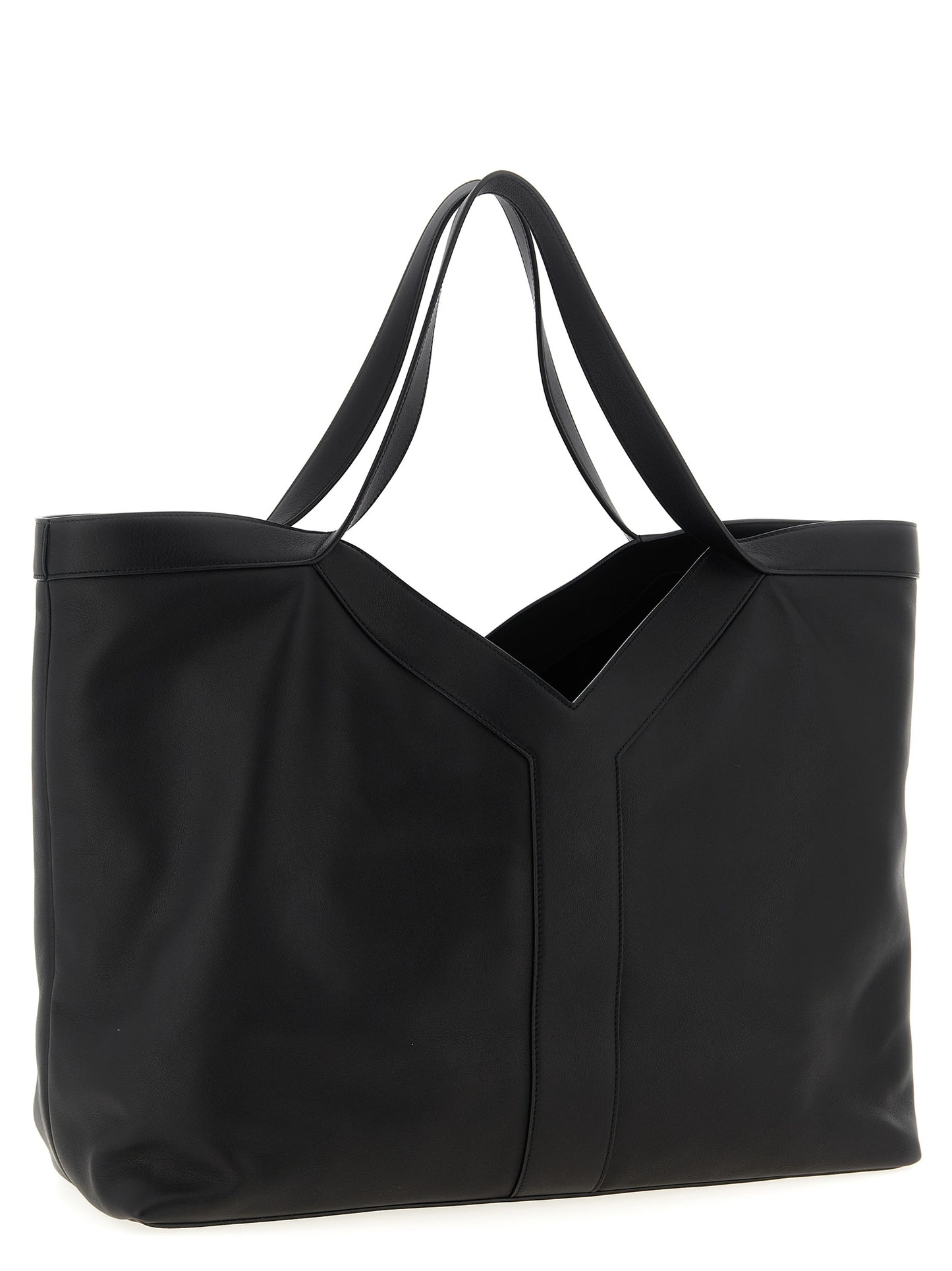 Saint Laurent Black Calfskin Tote Bag