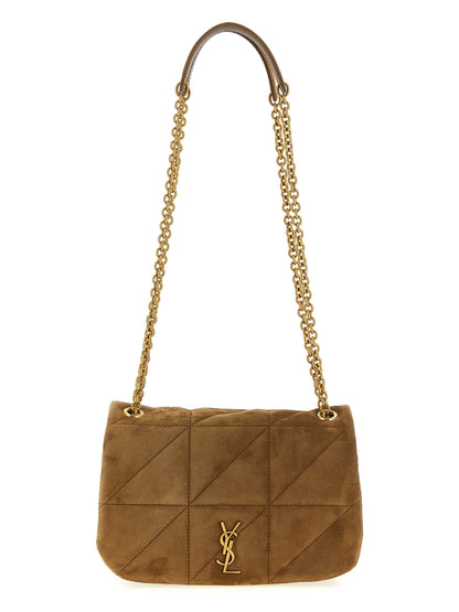 Saint Laurent Beige Calfskin Shoulder Bag