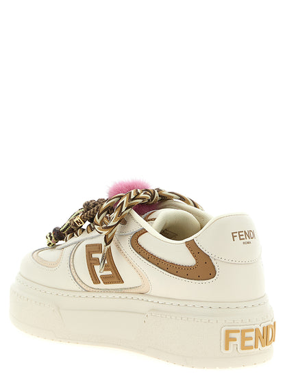 Fendi Multicolor Calfskin Platform Sneakers