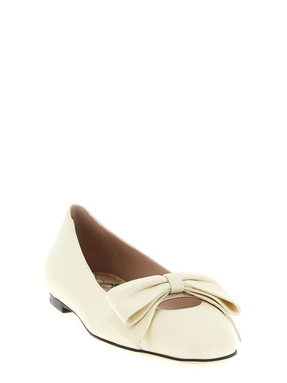 Valentino Garavani White Leather Ballet Flats
