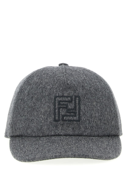 Fendi Gray Wool Cap (Baseball Hat)