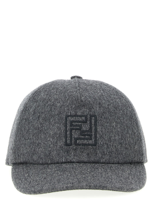 Fendi Gray Wool Cap (Baseball Hat)