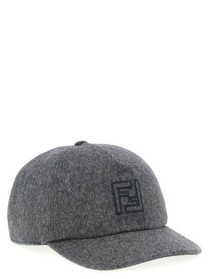Fendi Gray Wool Cap (Baseball Hat)