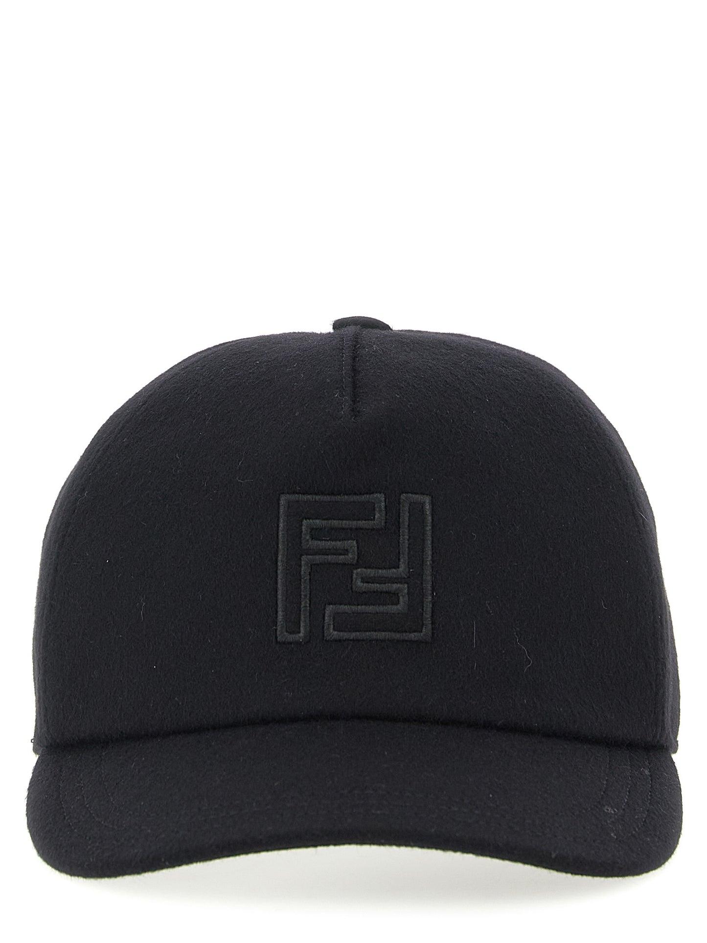 Fendi Black Wool Cap (Baseball Hat)