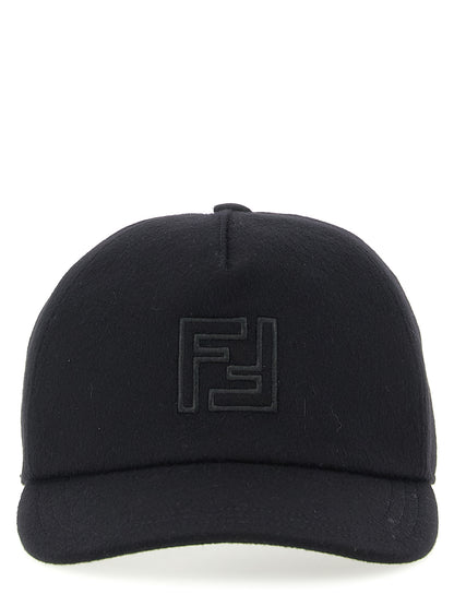 Fendi Black Wool Cap (Baseball Hat)