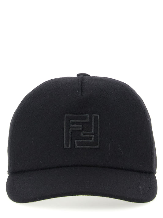 Fendi Black Wool Cap (Baseball Hat)