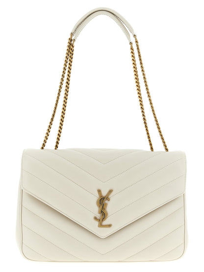 Saint Laurent Beige Lamb Leather Shoulder Bag