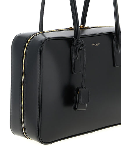 Saint Laurent Black Calfskin Shoulder Bag