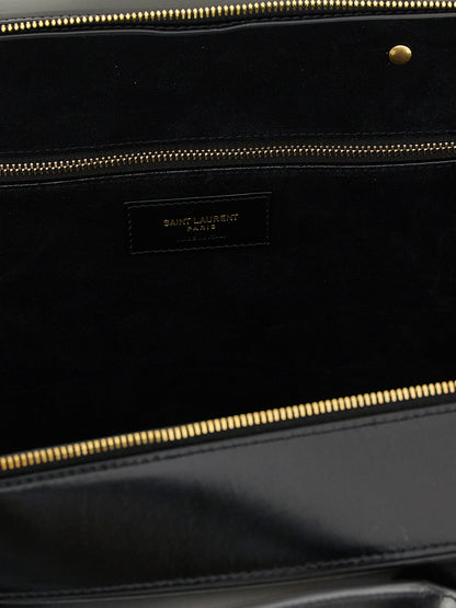 Saint Laurent Black Calfskin Shoulder Bag