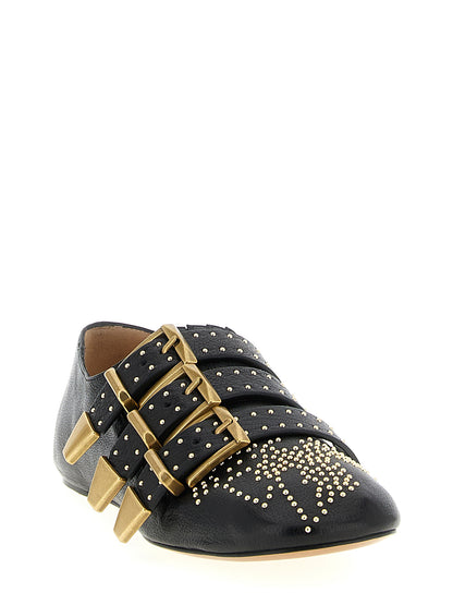 Chloé Black Lamb Leather Ballet Flats