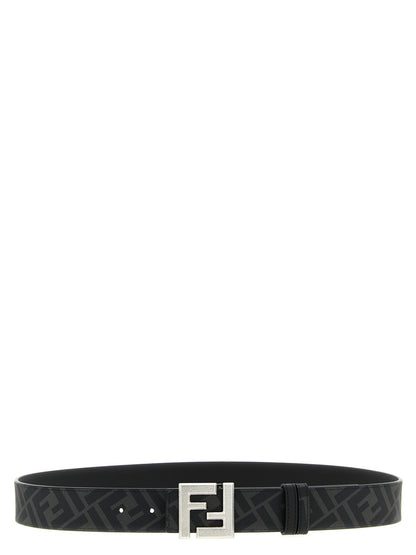 Fendi Black Calfskin Regular Belt
