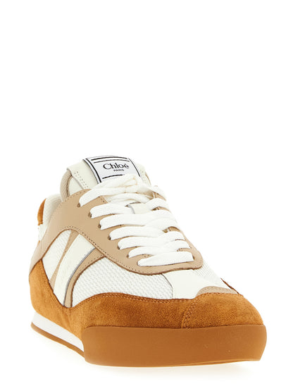 Chloé Beige Polyester Low Top Sneakers