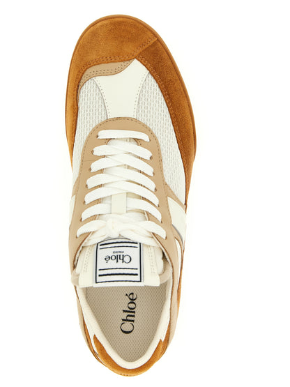 Chloé Beige Polyester Low Top Sneakers