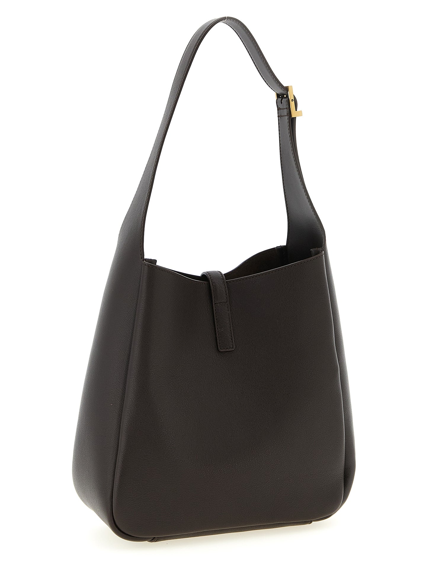 Saint Laurent Brown Calfskin Shoulder Bag