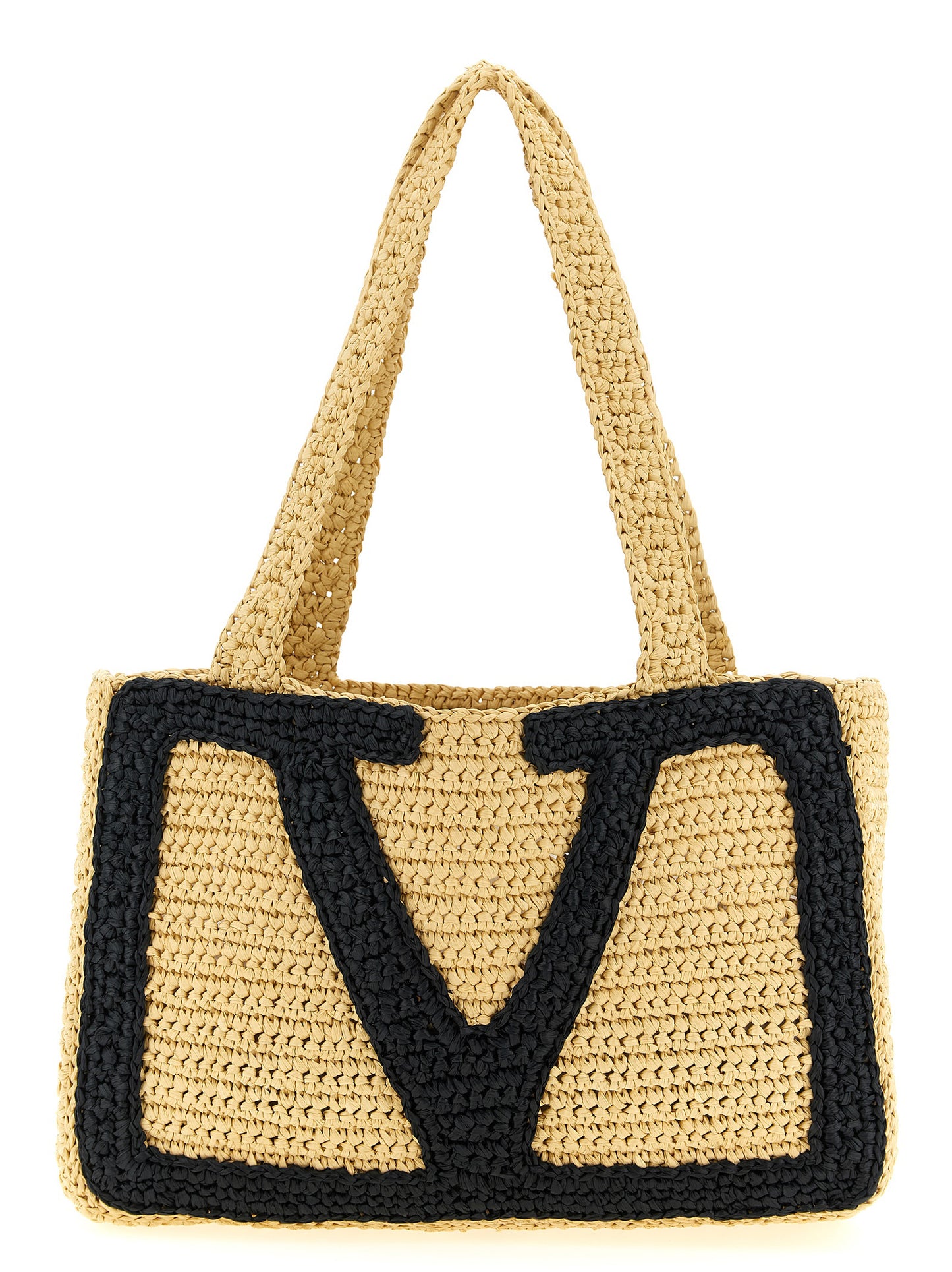 Valentino Garavani Beige Viscose Tote Bag