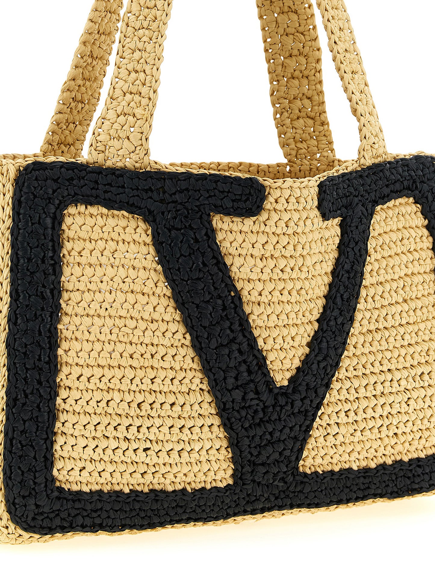 Valentino Garavani Beige Viscose Tote Bag