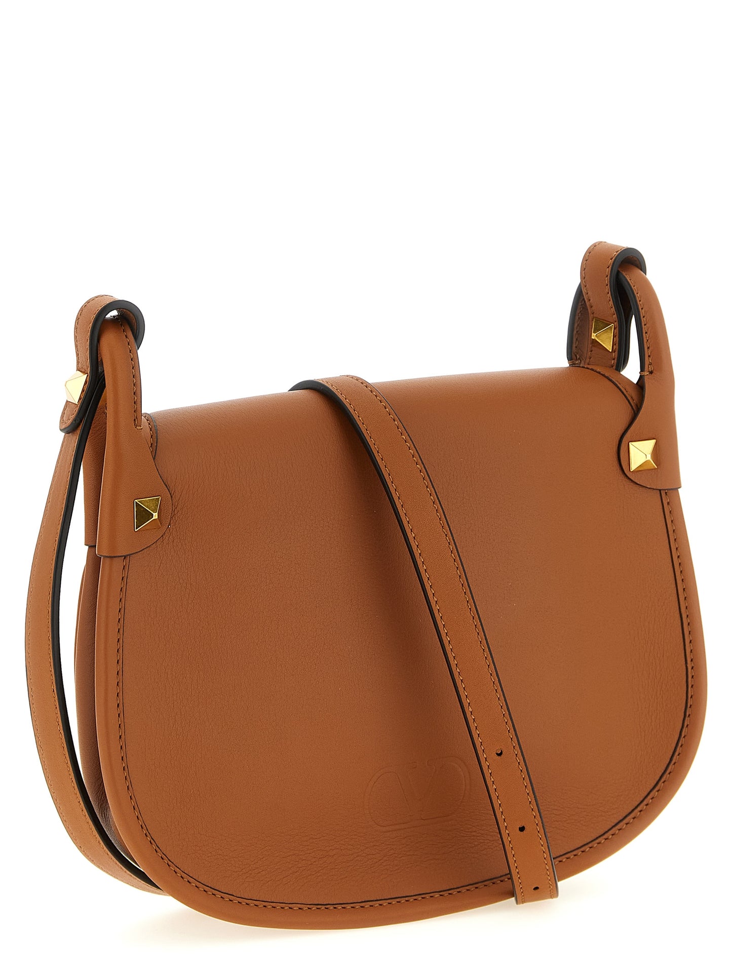 Valentino Garavani Brown Calfskin Shoulder Bag