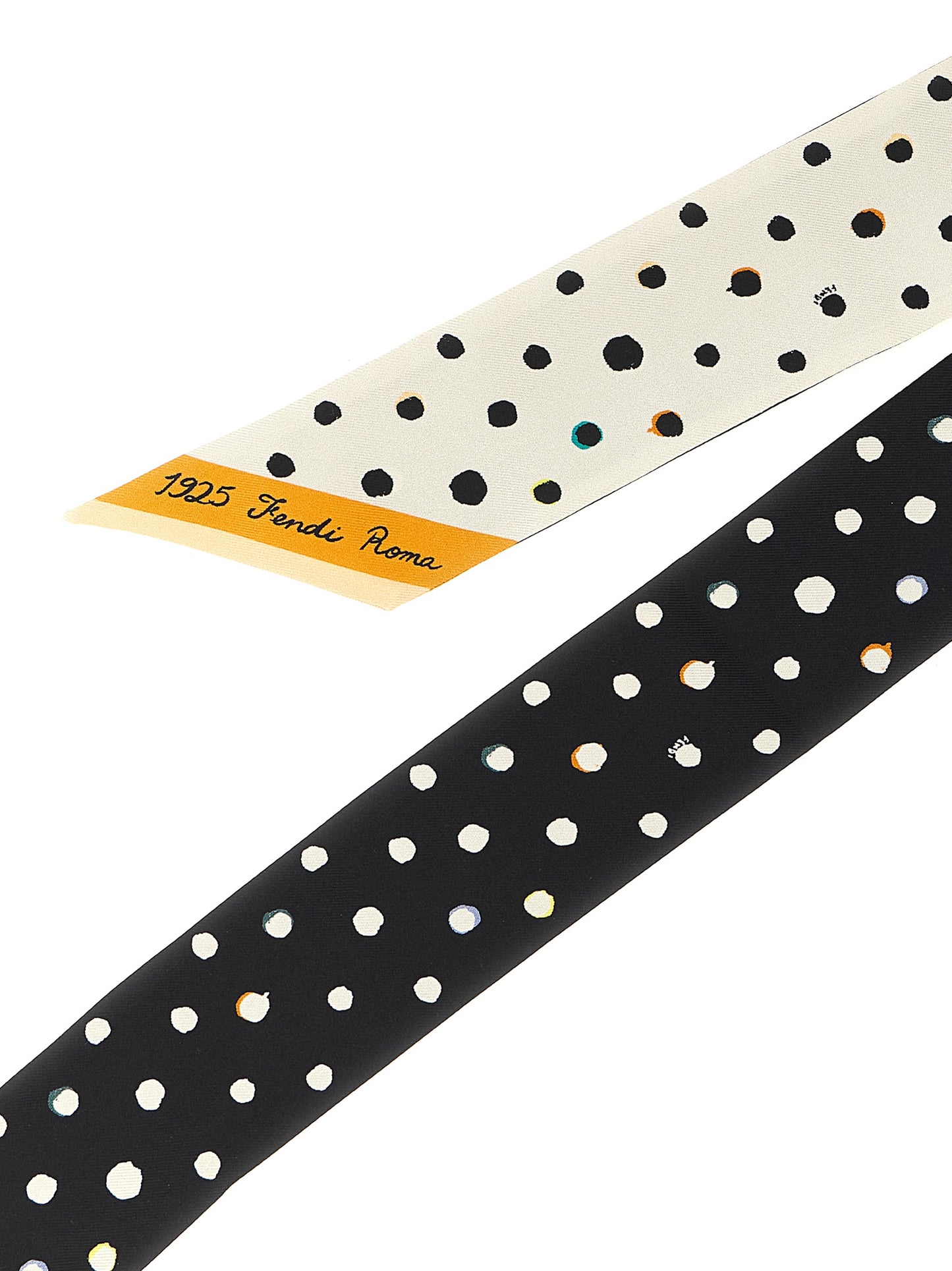 Fendi Bicolor Silk Tie