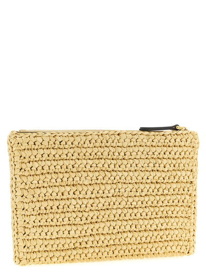 Valentino Garavani White Viscose Clutch Bag