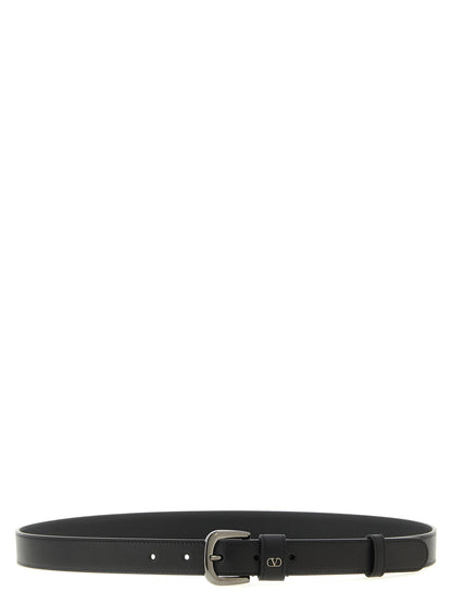 Valentino Garavani Black Calfskin Regular Belt