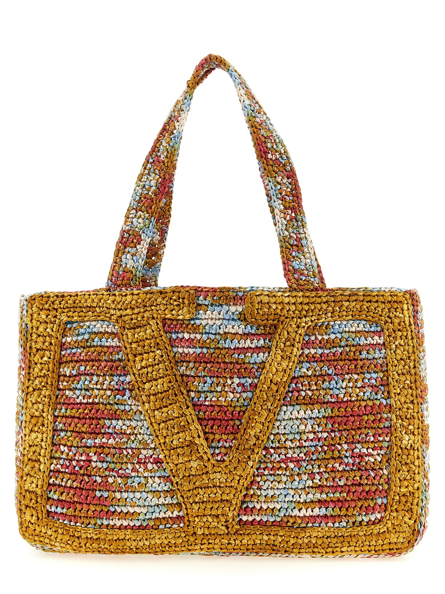 Valentino Garavani Multicolor Viscose Tote Bag