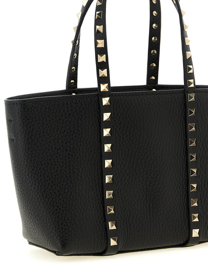 Valentino Garavani Black Calfskin Tote Bag