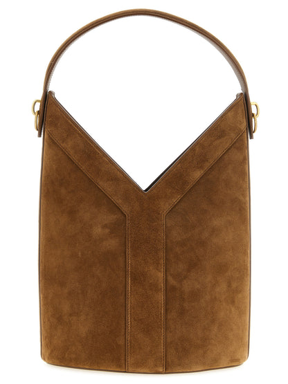 Saint Laurent Brown Calfskin Shoulder Bag