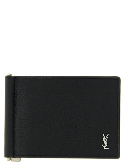 Saint Laurent Black Calfskin Money Clip