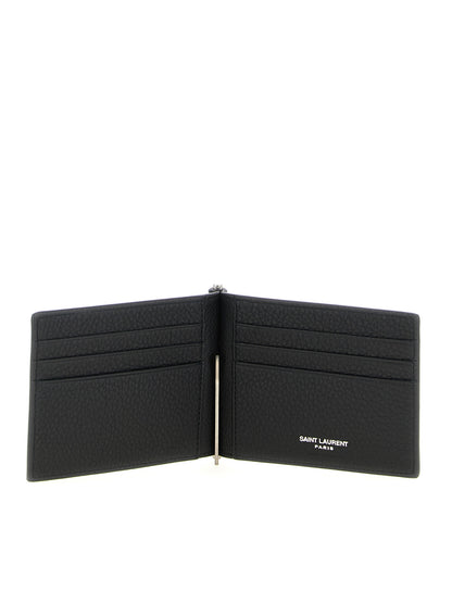 Saint Laurent Black Calfskin Money Clip