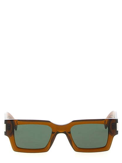 Saint Laurent Brown Acetate Sunglasses