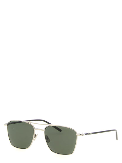Saint Laurent Silver Acetate Sunglasses