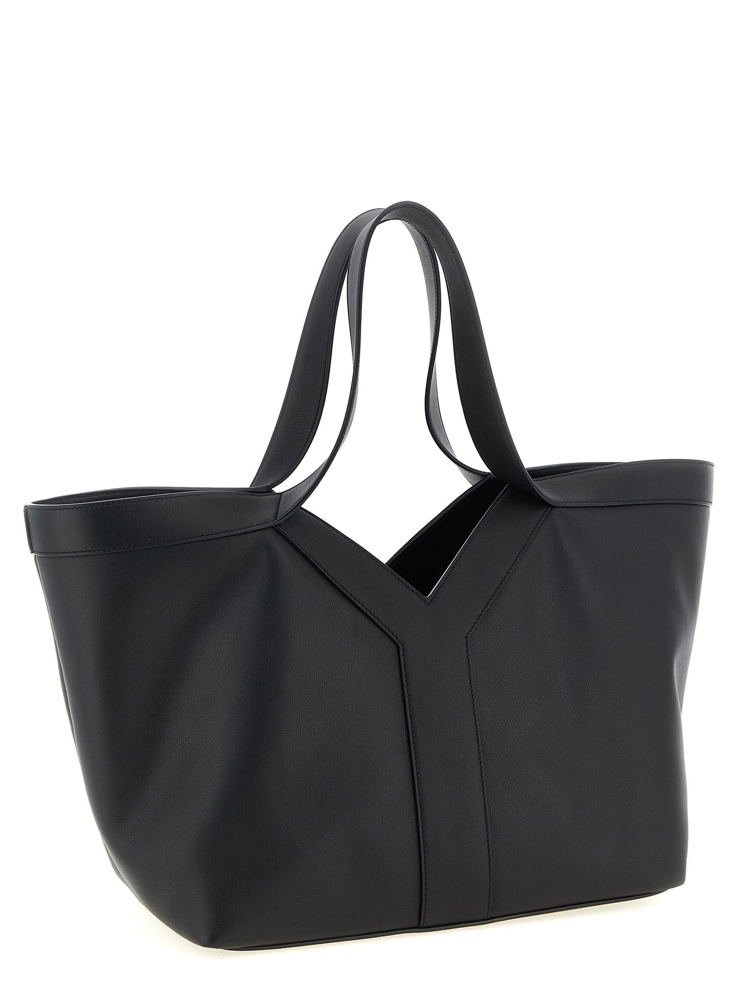Saint Laurent Black Calfskin Tote Bag