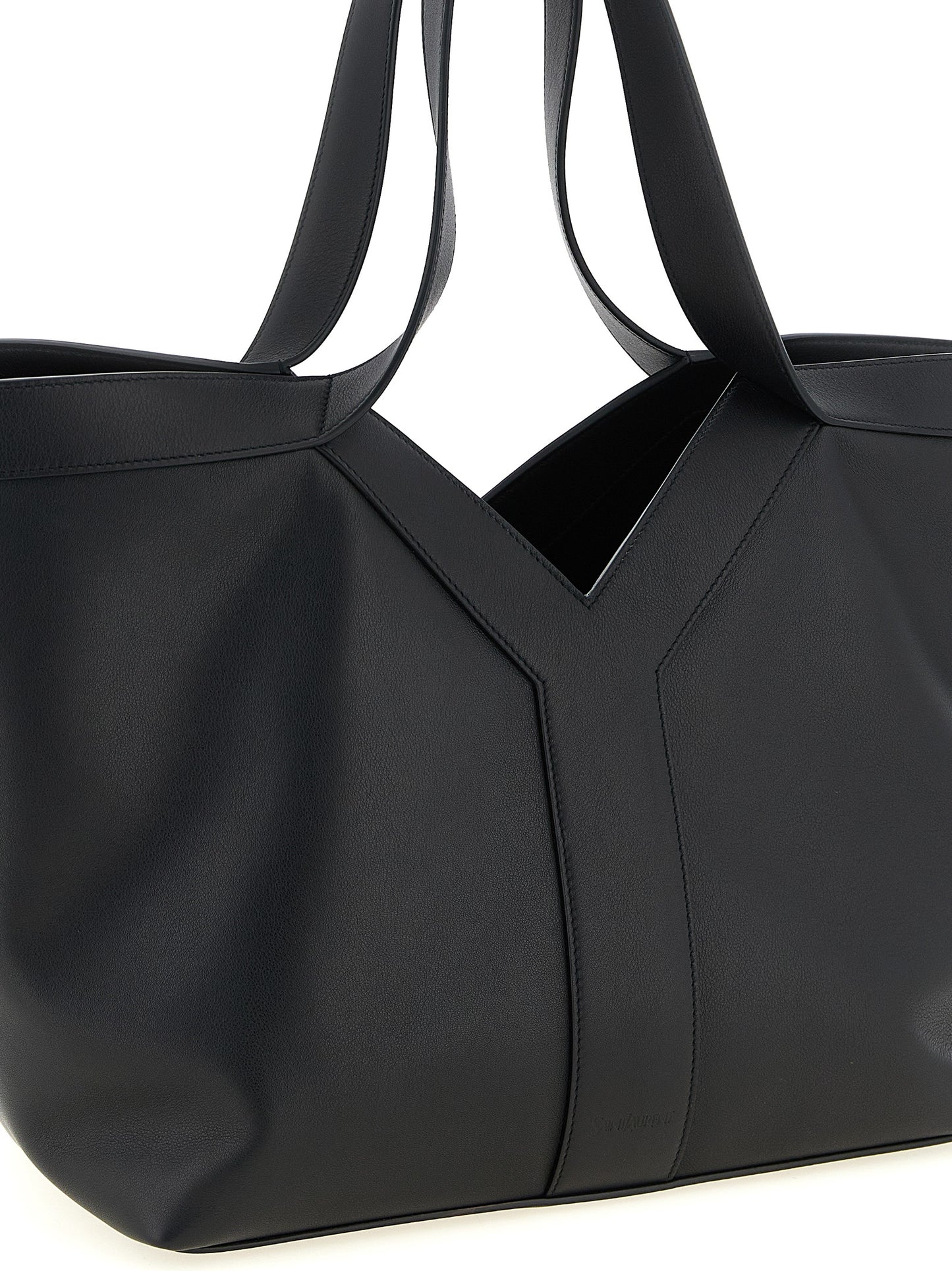 Saint Laurent Black Calfskin Tote Bag