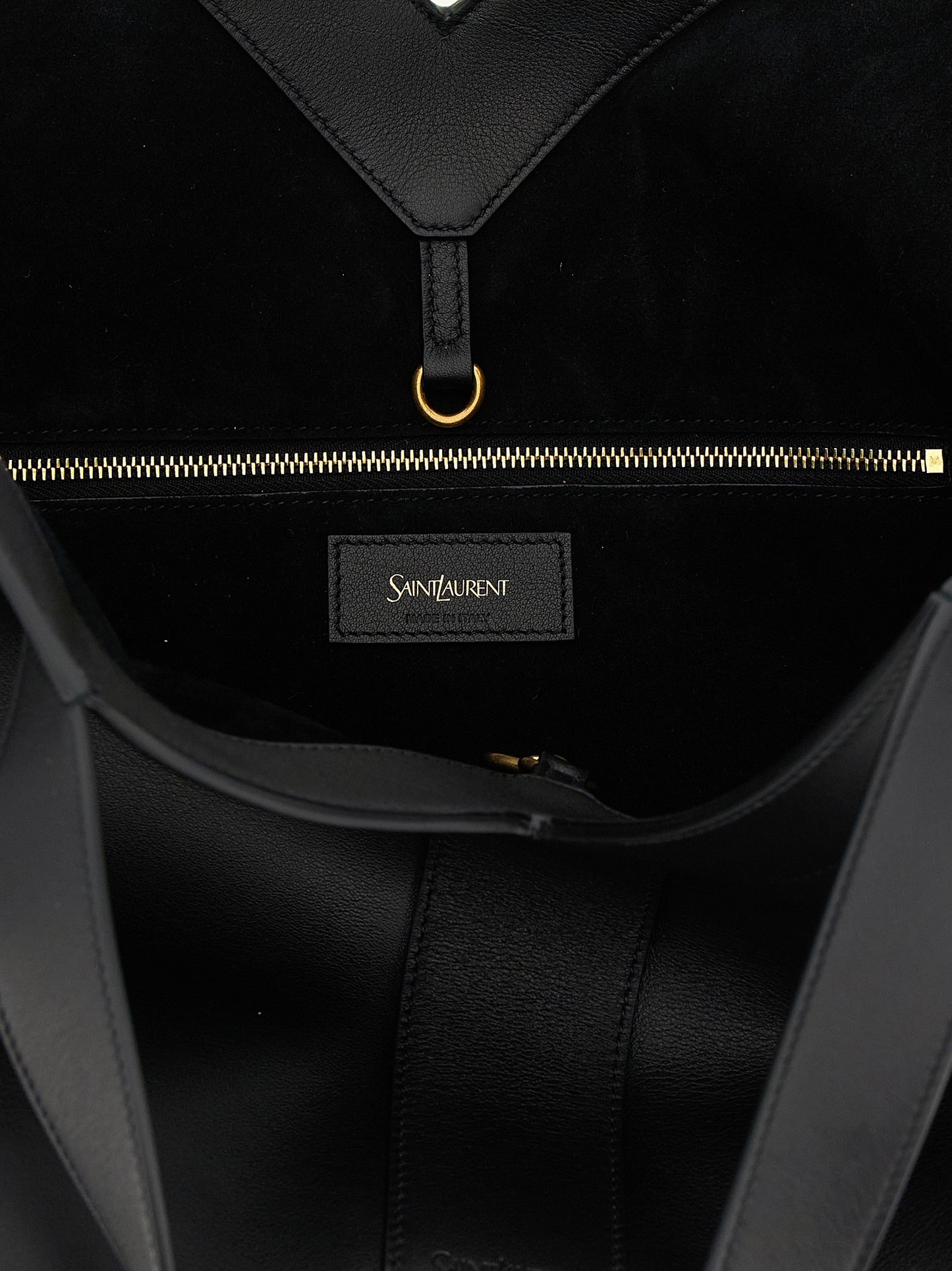 Saint Laurent Black Calfskin Tote Bag