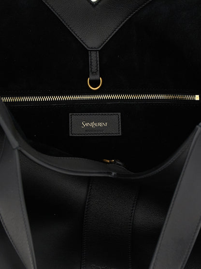 Saint Laurent Black Calfskin Tote Bag