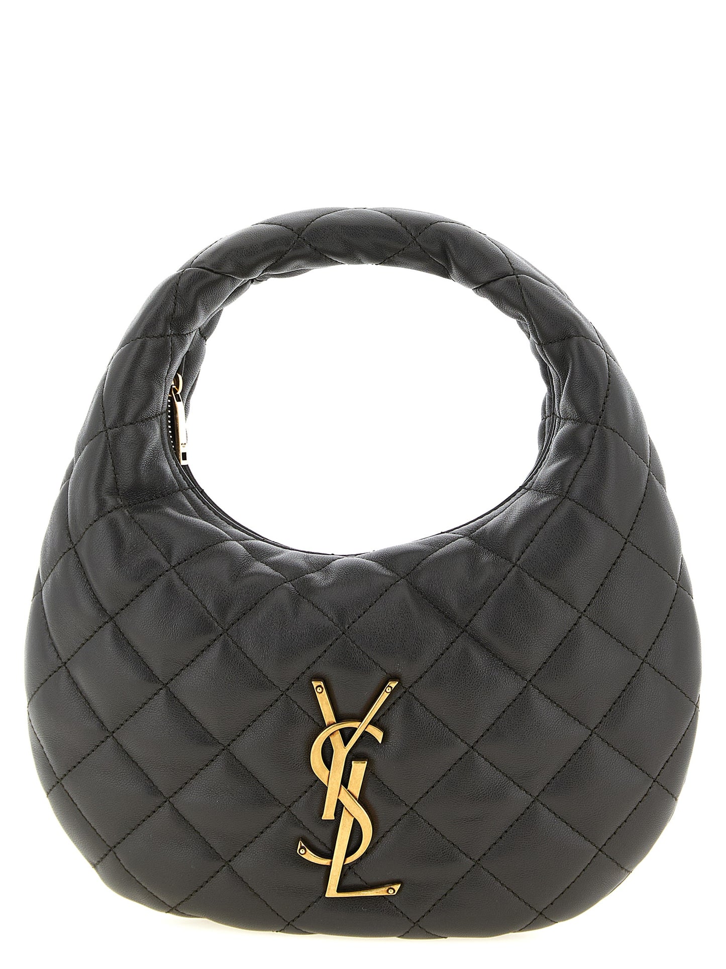 Saint Laurent Brown Lamb Leather Handbag