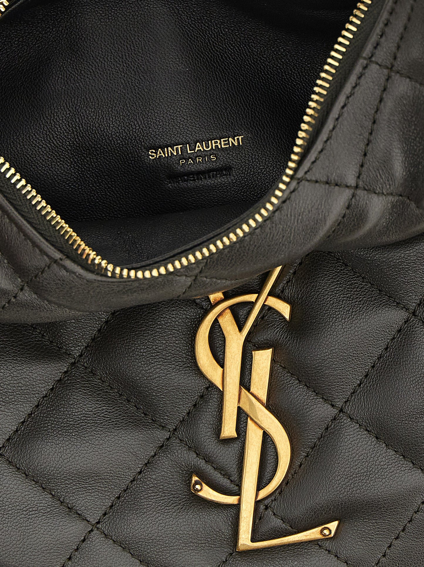 Saint Laurent Brown Lamb Leather Handbag
