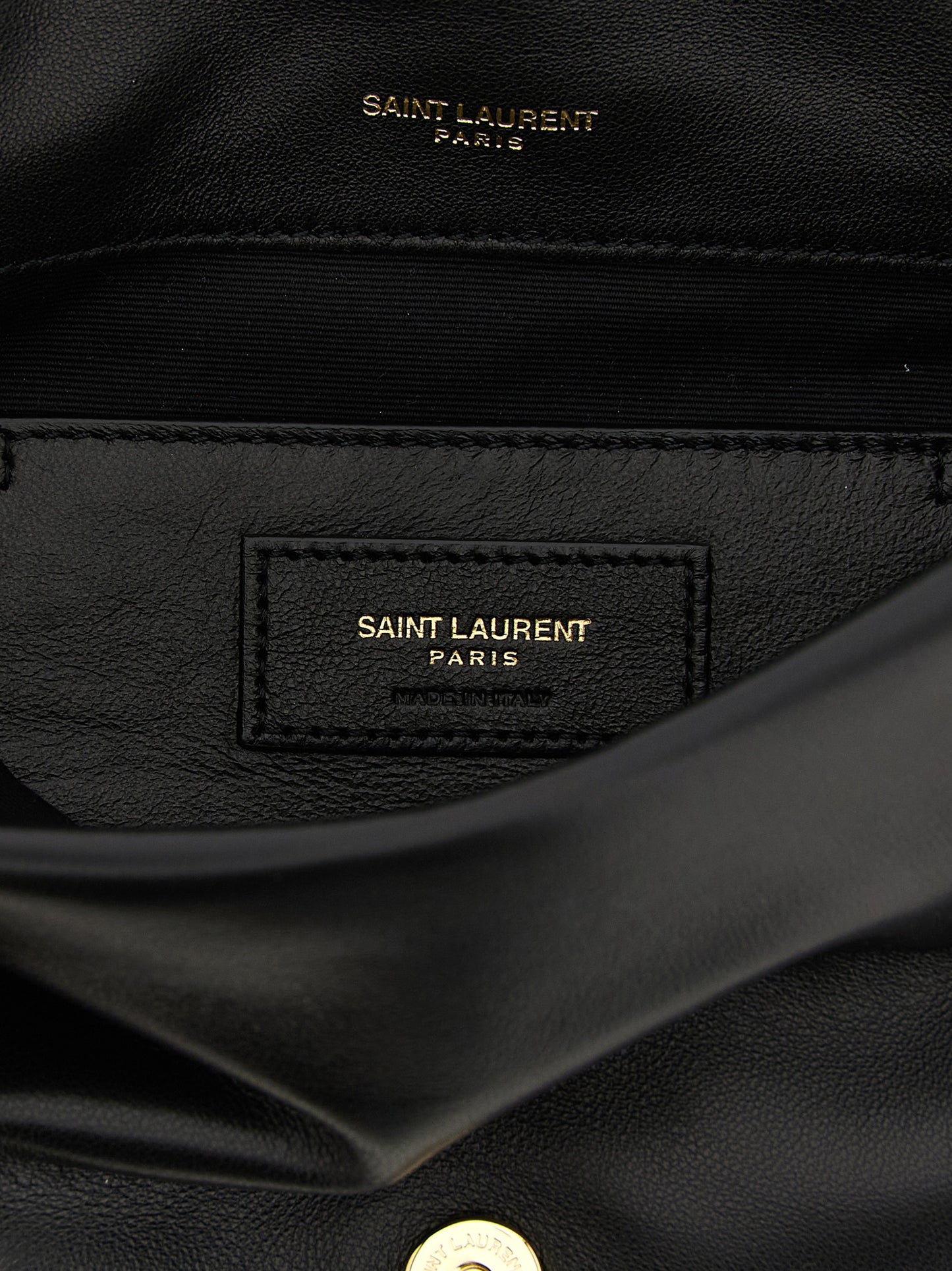 Saint Laurent Black Lamb Leather Shoulder Bag