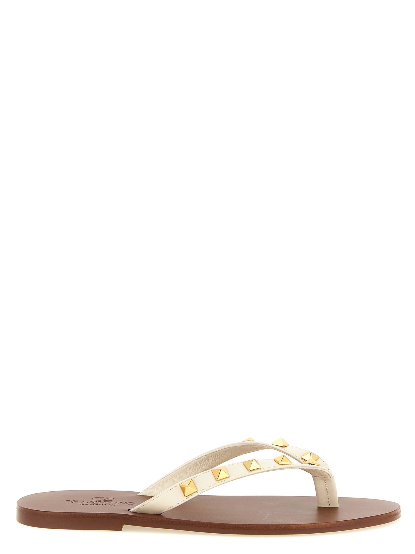Valentino Garavani White Calfskin Slides